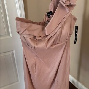 Snap One Shoulder Blush Dress